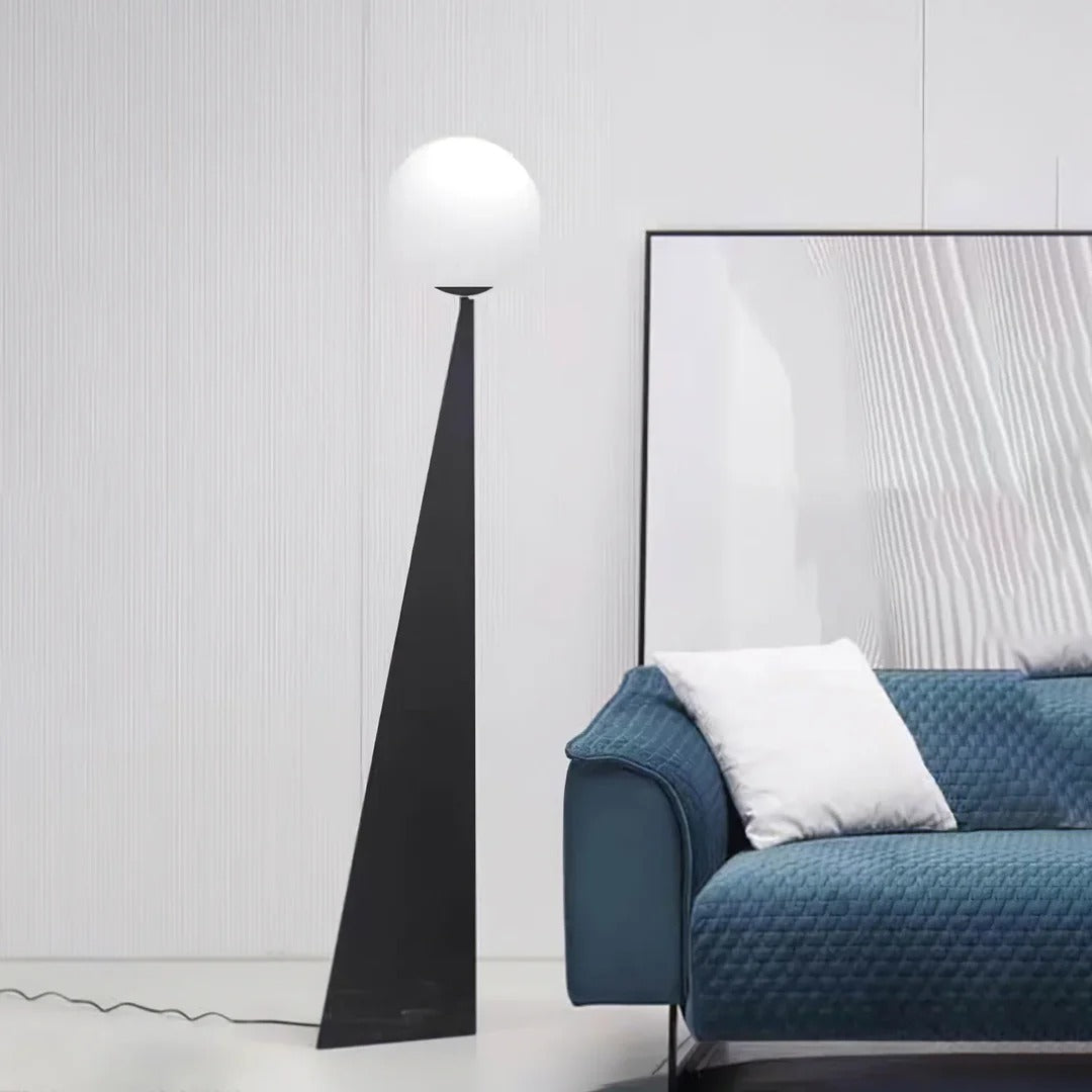 Minimalist Floor Lamp with Acute Triangular Base