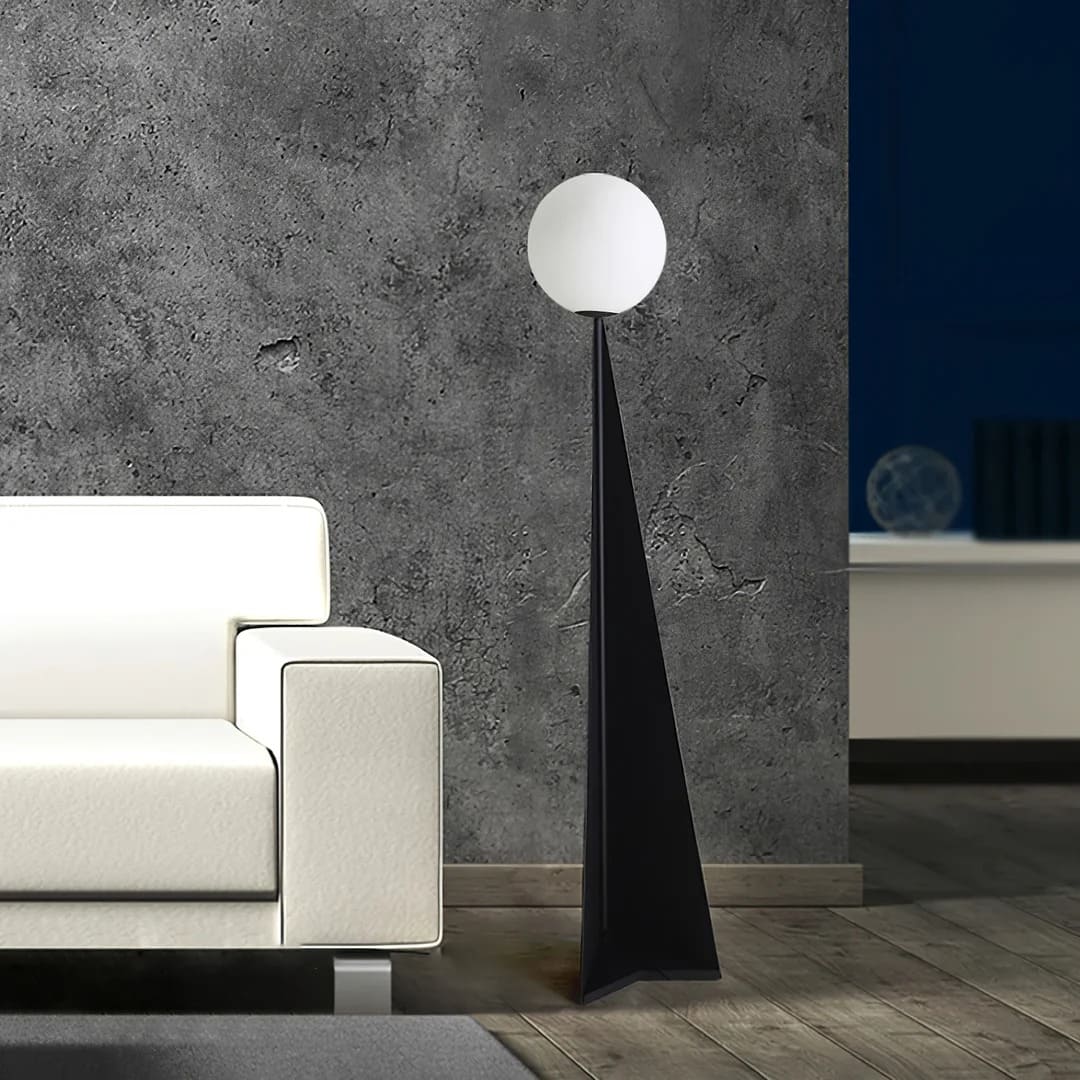 Minimalist Floor Lamp with Acute Triangular Base