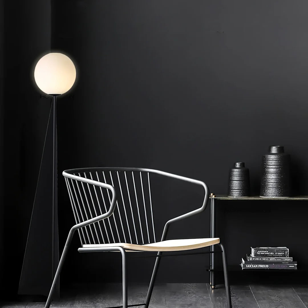 Minimalist Floor Lamp with Acute Triangular Base