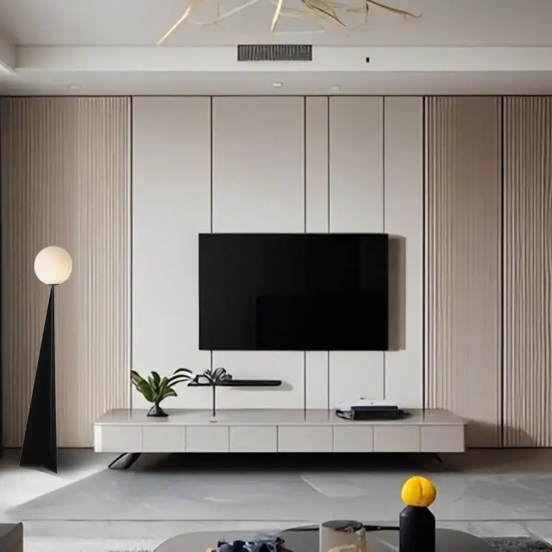 Minimalist Floor Lamp with Acute Triangular Base