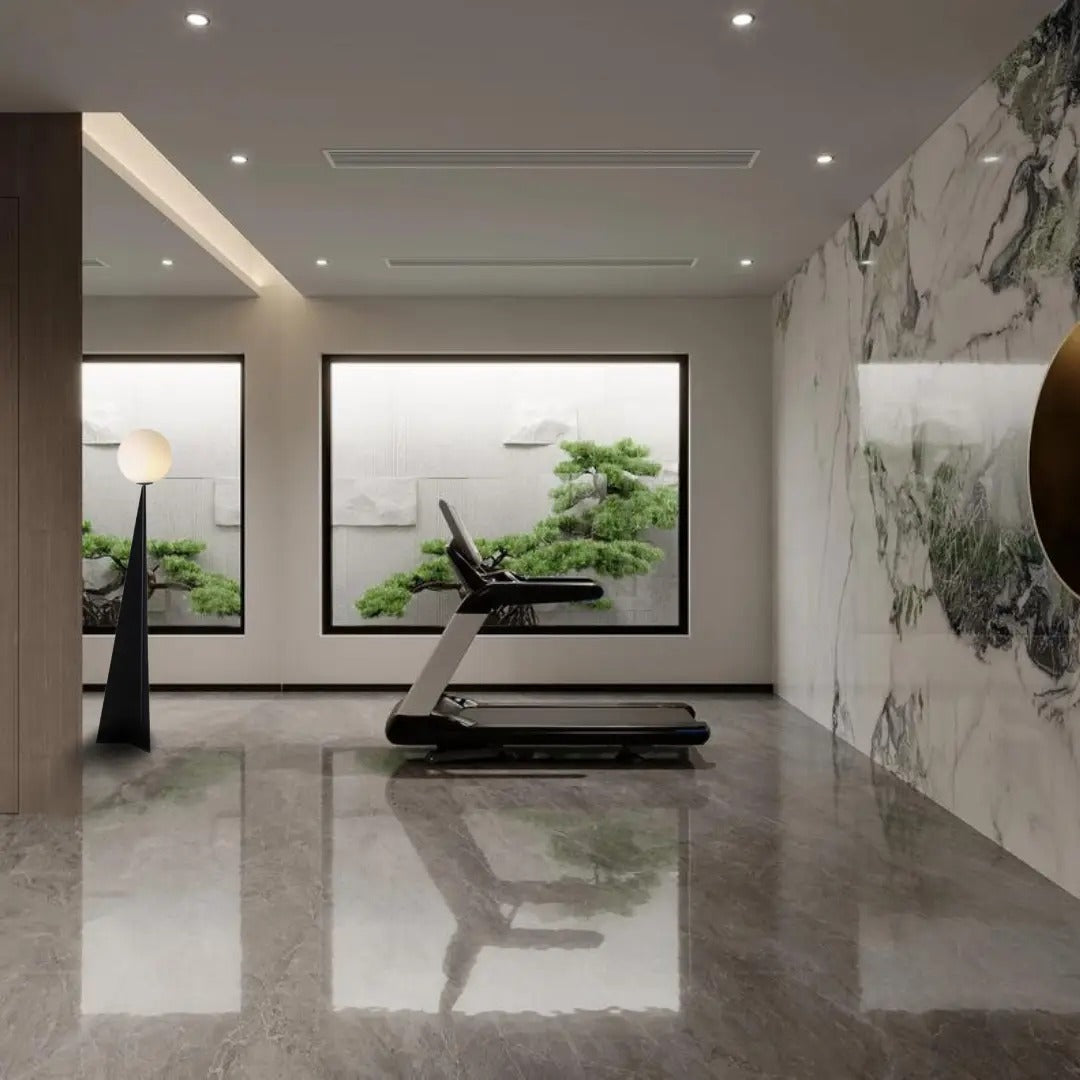 Minimalist Floor Lamp with Acute Triangular Base