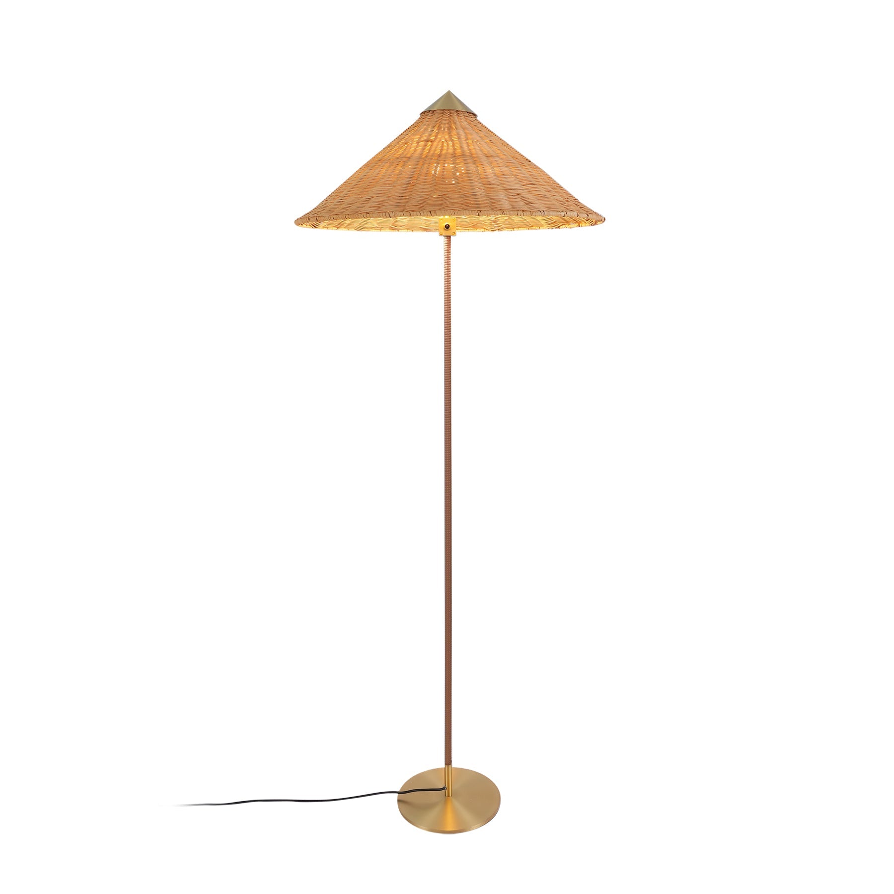 Vintage Chinese Hat Floor Lamp – Ambient Light for Any Room