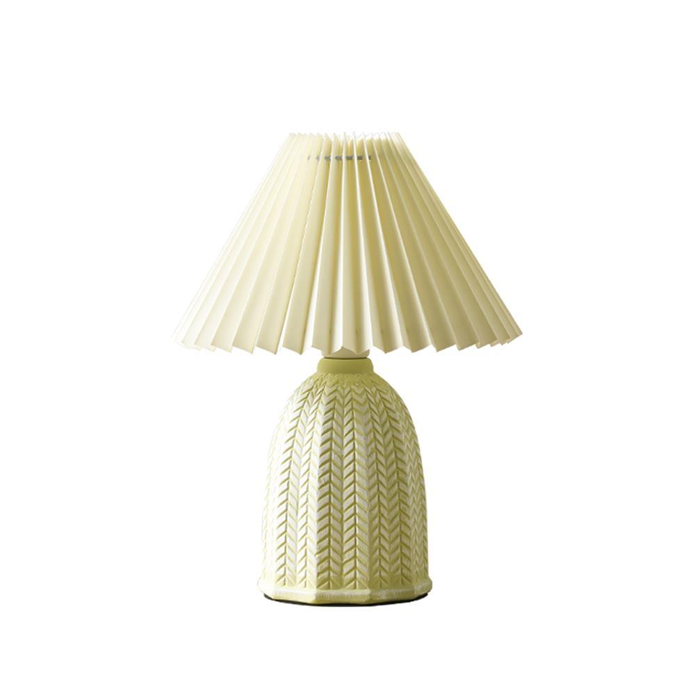 Vintage Table Lamp with Conical Pleated Lampshade