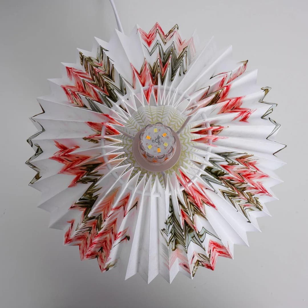 Vintage Table Lamp with Conical Pleated Lampshade