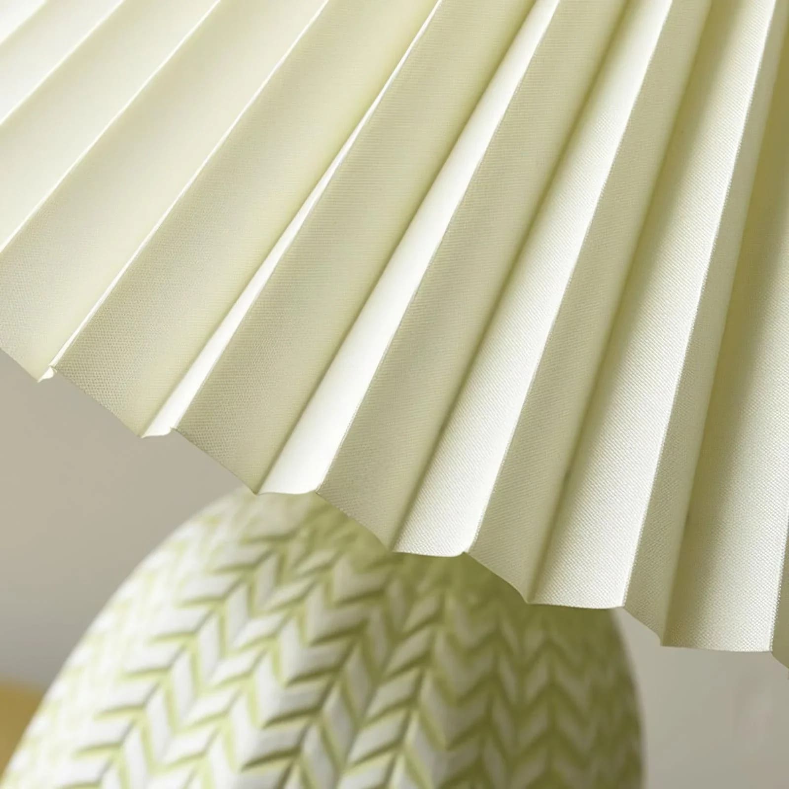 Vintage Table Lamp with Conical Pleated Lampshade