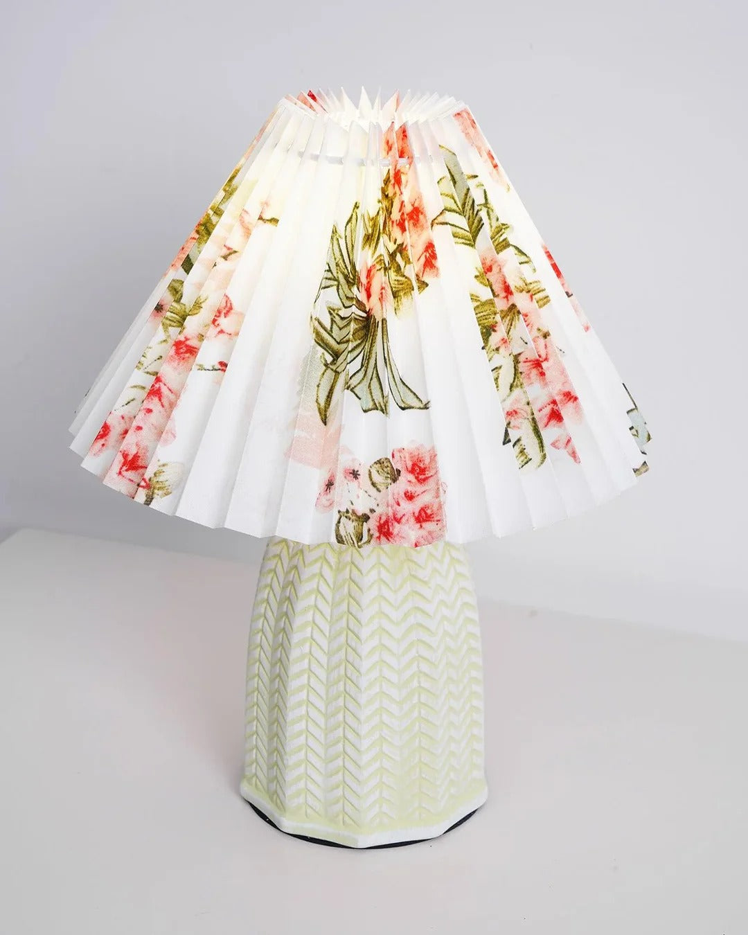 Vintage Table Lamp with Conical Pleated Lampshade