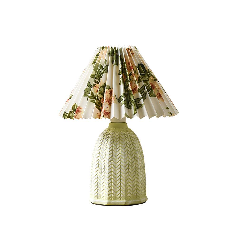 Vintage Table Lamp with Conical Pleated Lampshade