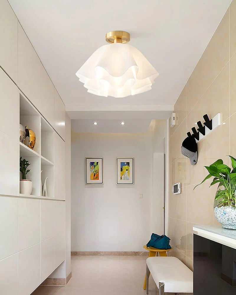 White Flower Ceiling Lamp - Vintage Style