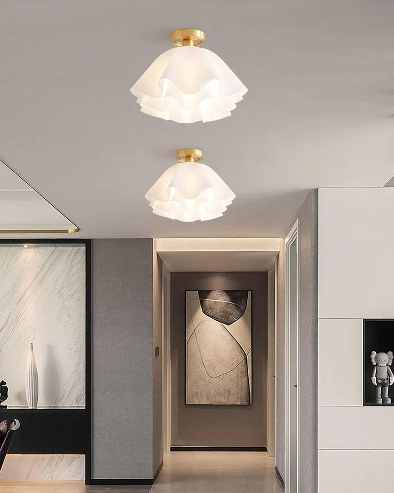 White Flower Ceiling Lamp - Vintage Style