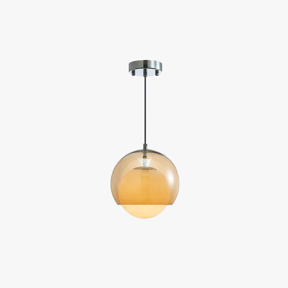 Amber Glass Pendant Light with Modern Elegance