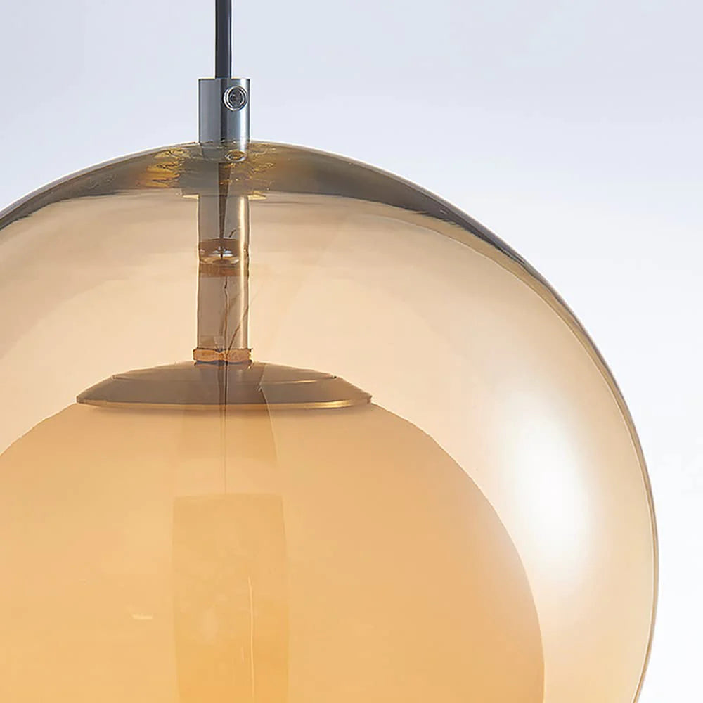 Amber Glass Pendant Light with Modern Elegance