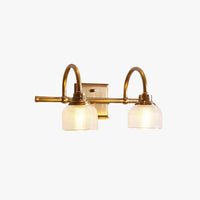 Antique Brass Wall Lamp, Dual-arm Elegance