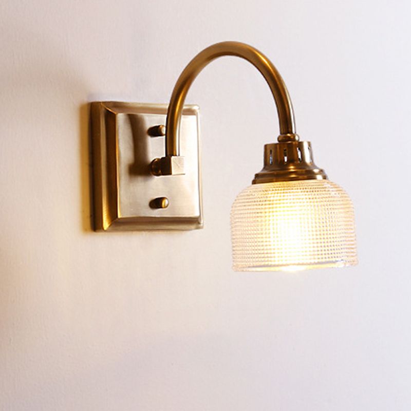 Antique Brass Wall Lamp, Dual-arm Elegance