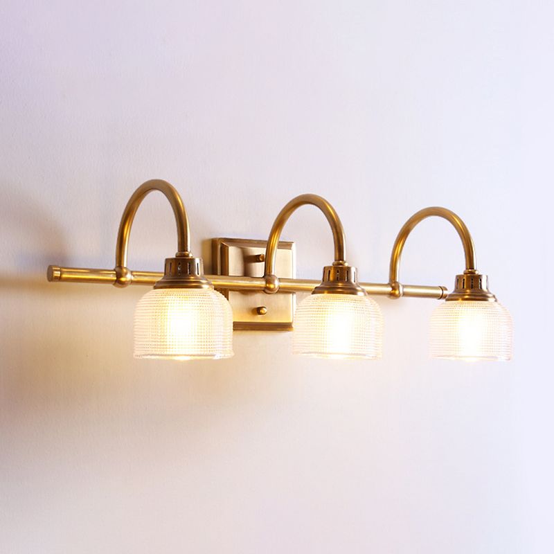Antique Brass Wall Lamp, Dual-arm Elegance