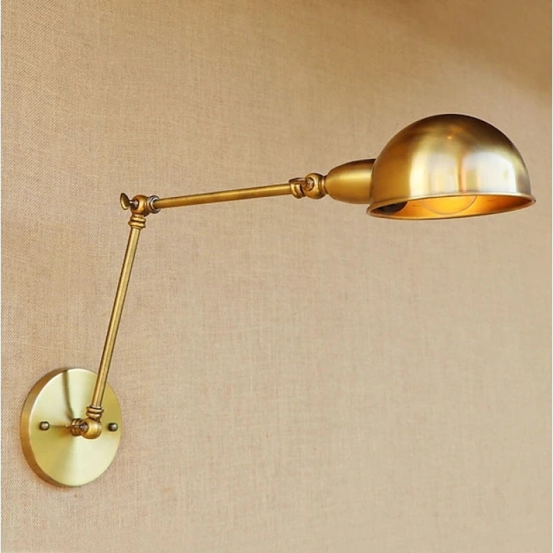 Bronze Wall Lamp with Adjustable Swing Arm