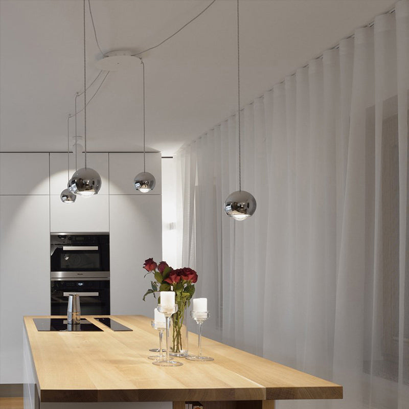 Elegant Pendant Light with Spherical Shades