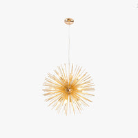 Gold Mid-Century Chandelier – Spherical Elegance