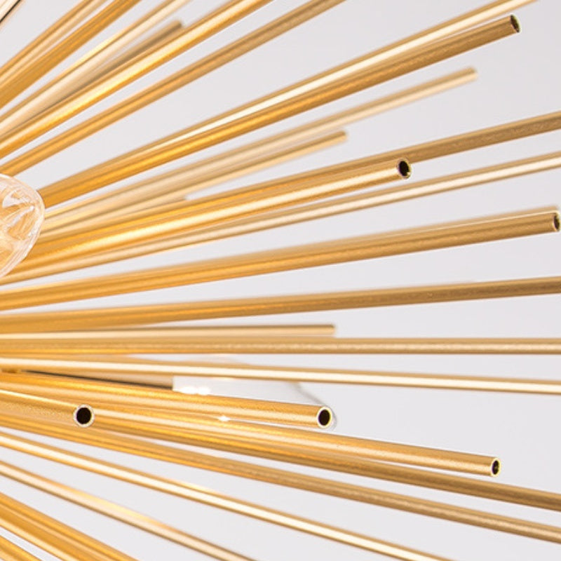 Gold Mid-Century Chandelier – Spherical Elegance
