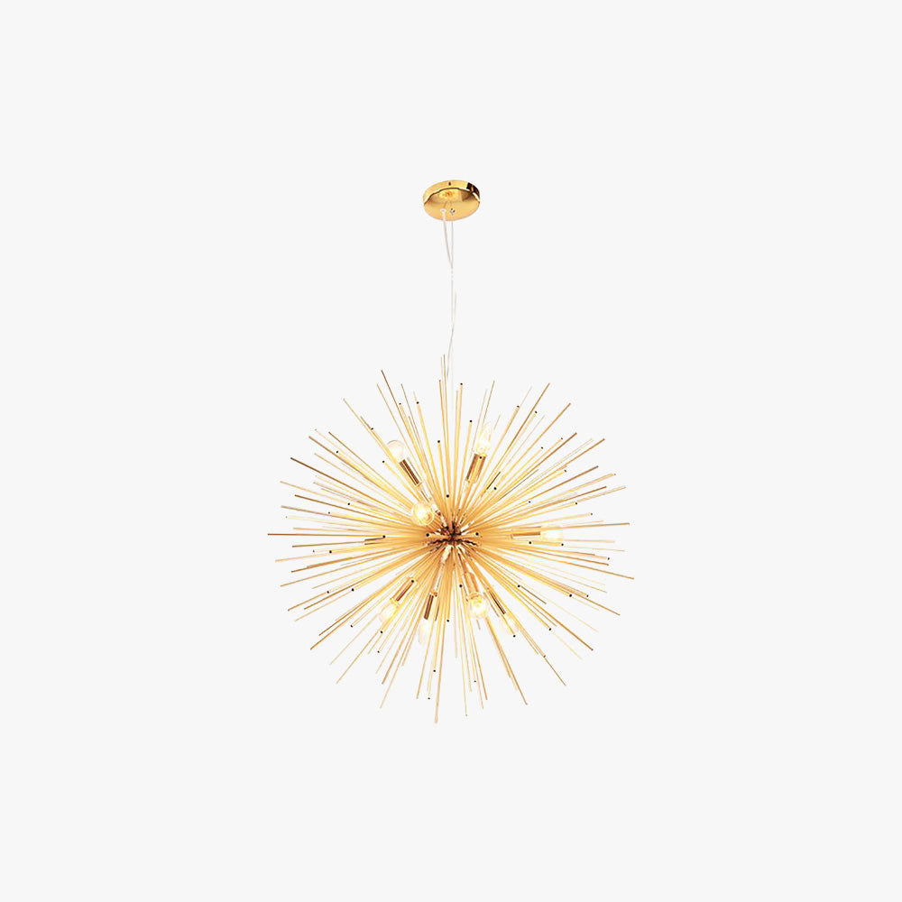 Gold Starburst Pendant Light – Mid-Century Style