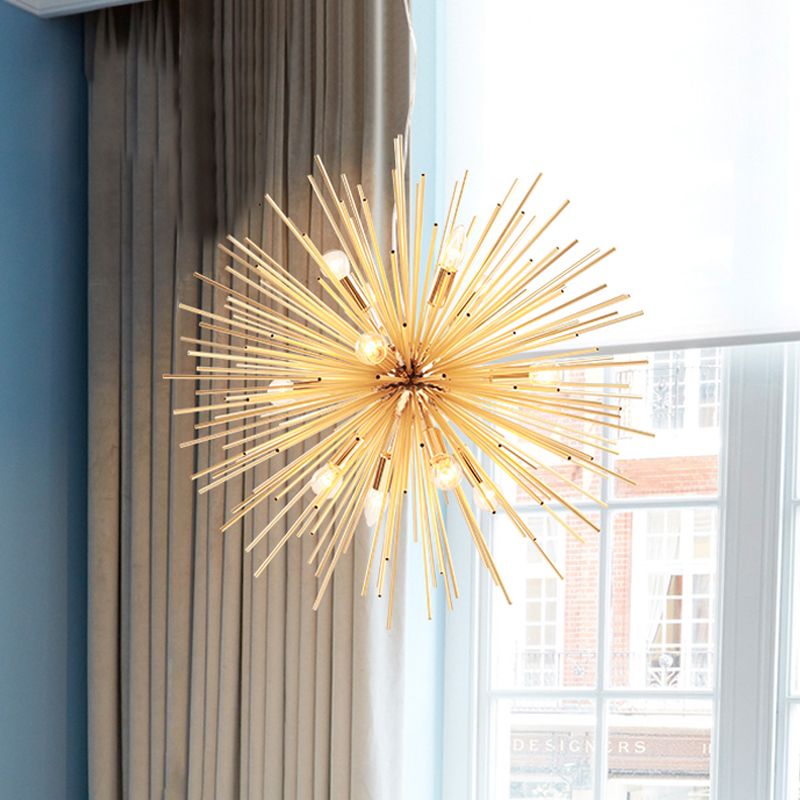 Gold Starburst Pendant Light – Mid-Century Style