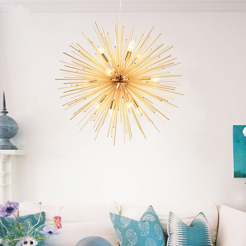 Gold Starburst Pendant Light – Mid-Century Style