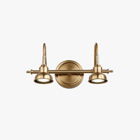 Gold Wall Lamp with Dual Arc Arms & Elegance