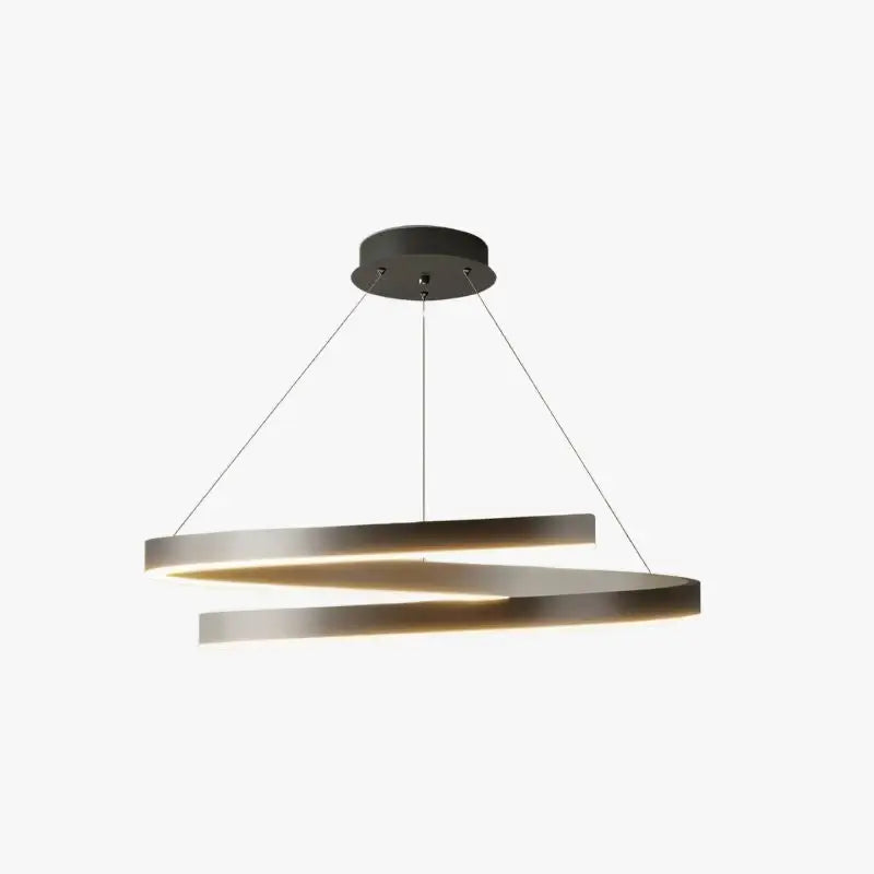 Sleek Spiral Chandelier & Adjustable Rings