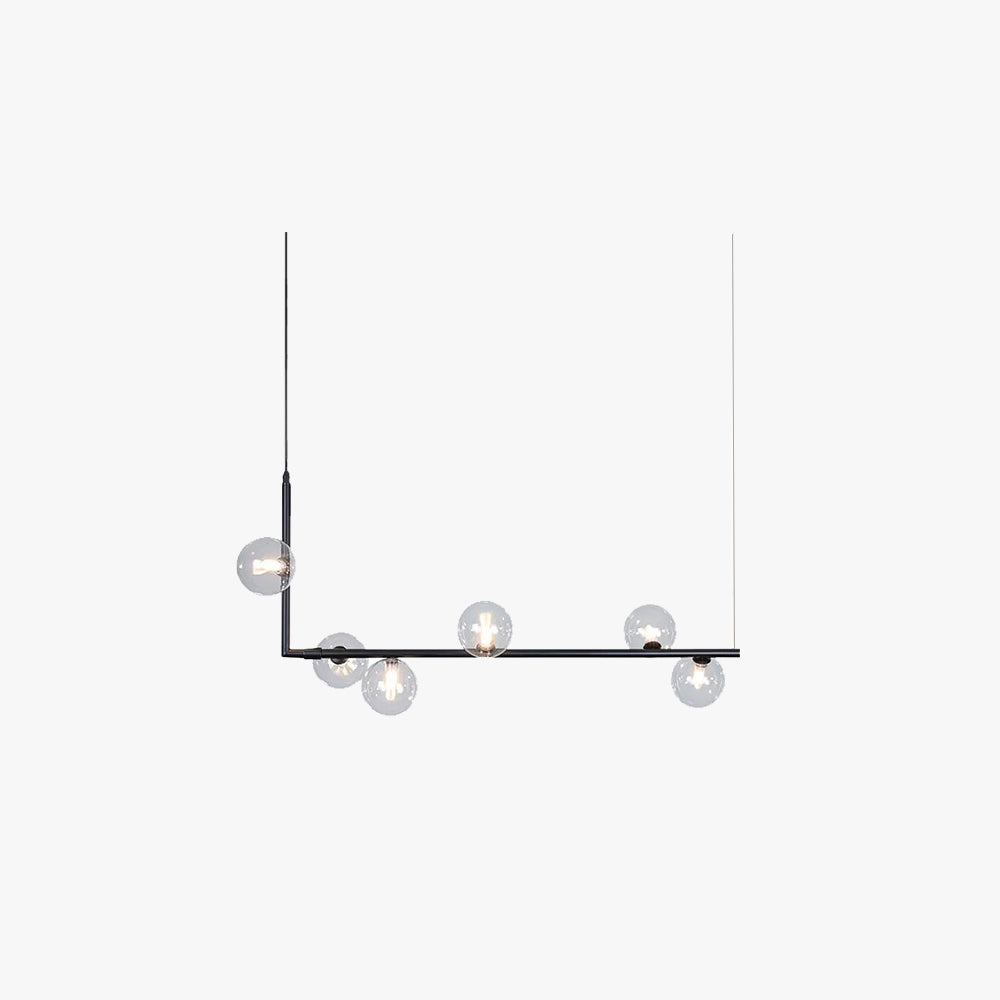 L-Shaped Pendant Light & Mid-Century Charm