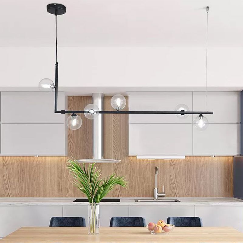 L-Shaped Pendant Light & Mid-Century Charm