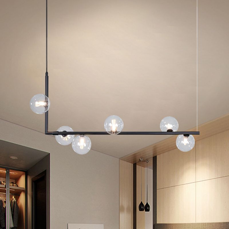L-Shaped Pendant Light & Mid-Century Charm