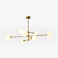 Mid-Century Chandelier – Adjustable Glass Shades