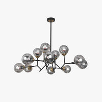 Mid-Century Chandelier & Smoked Gray Accents