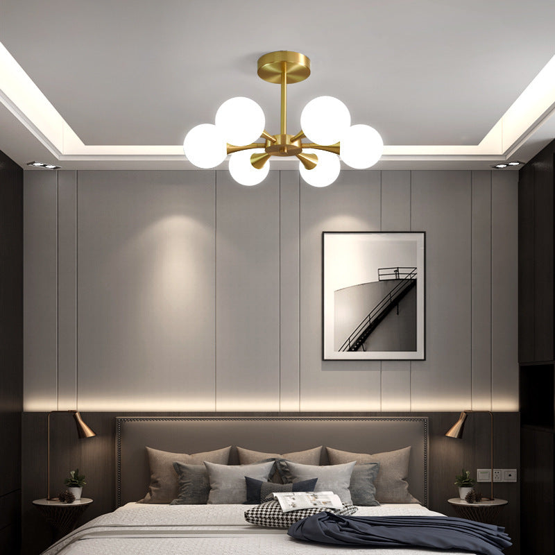 Mid-Century Modern Brass Pendant Light Fixture