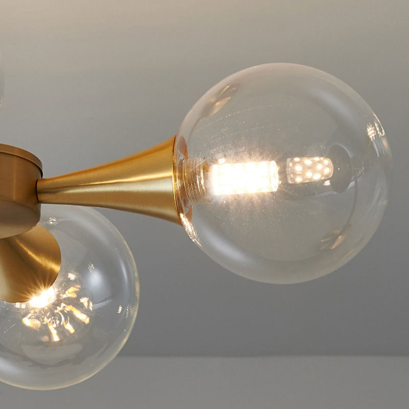 Mid-Century Modern Brass Pendant Light Fixture