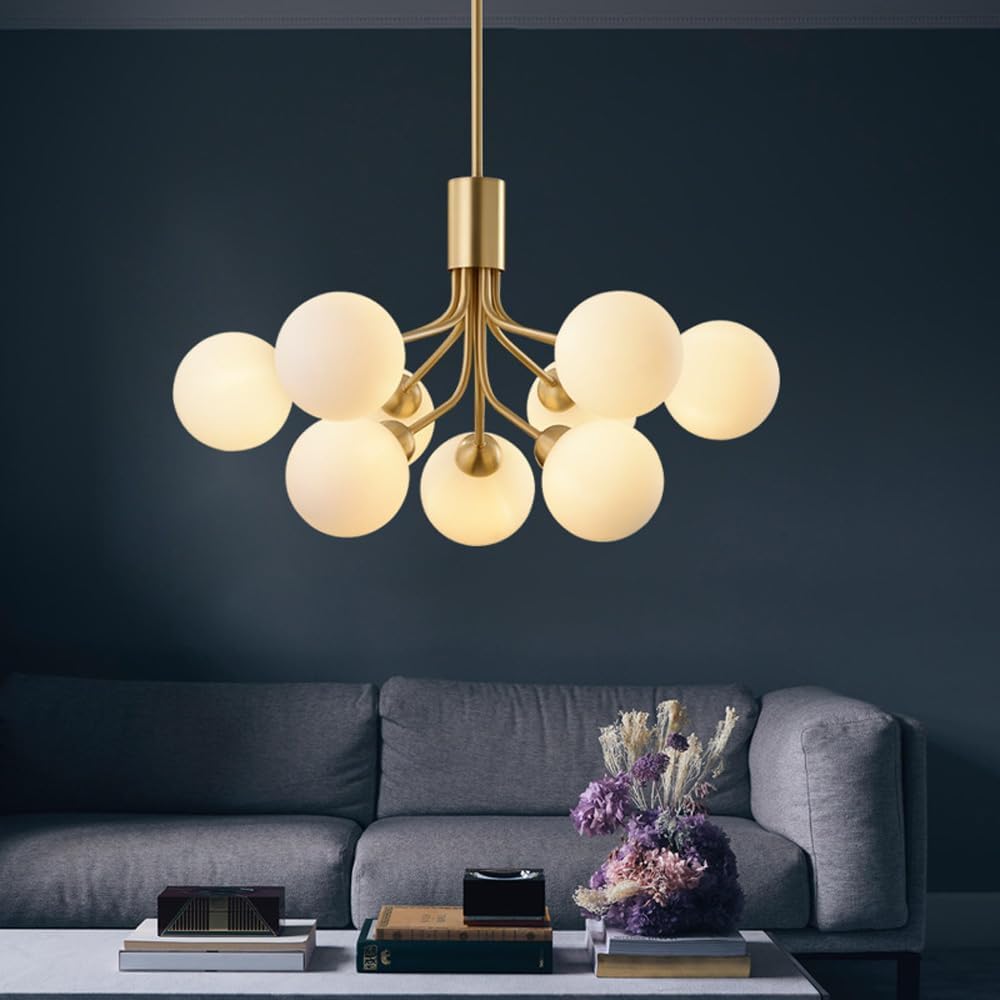 Mid-Century Modern Chandelier, Multi-Arm Design