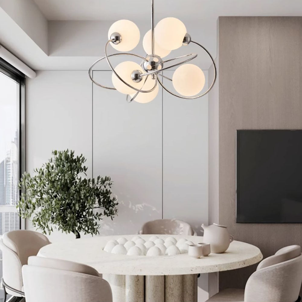 Mid-Century Modern Chandelier with Adjustable Height