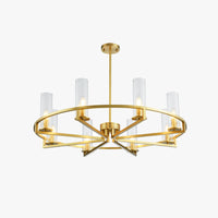 Mid-Century Modern Chandelier with Glass Cylinders