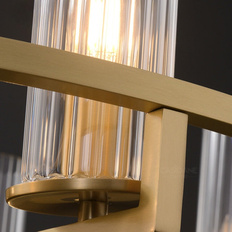 Mid-Century Modern Chandelier with Glass Cylinders