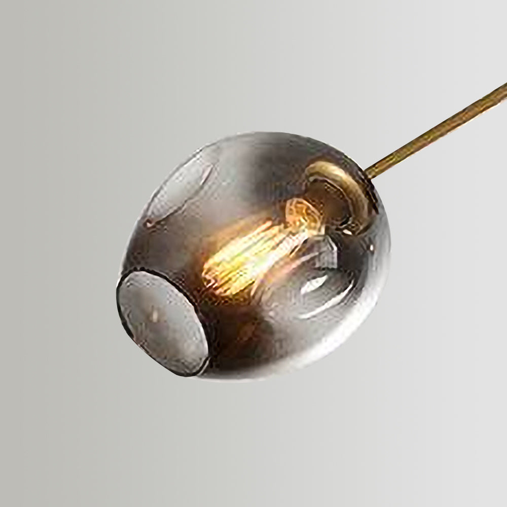 Mid-Century Modern Chandelier with Glass Shades