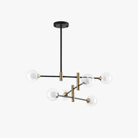Mid-Century Modern Chandelier with Spherical Shades