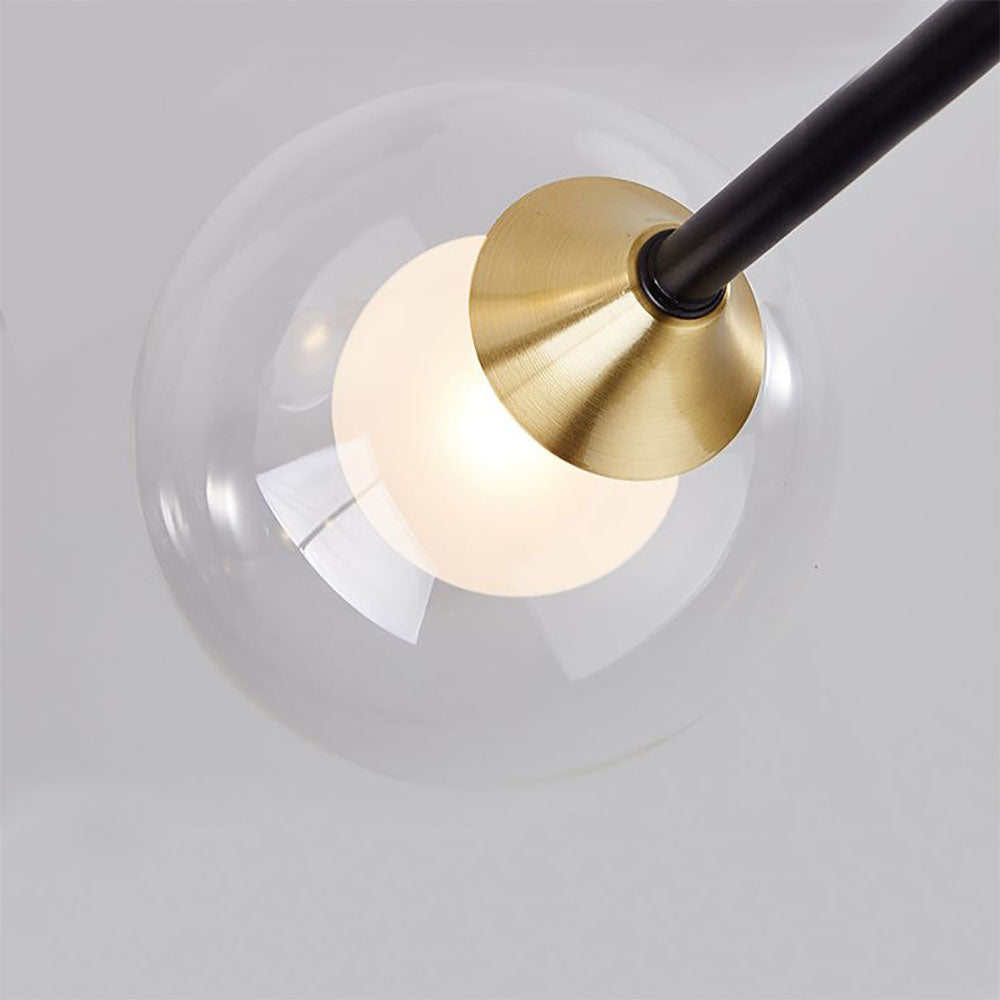Mid-Century Modern Chandelier with Spherical Shades