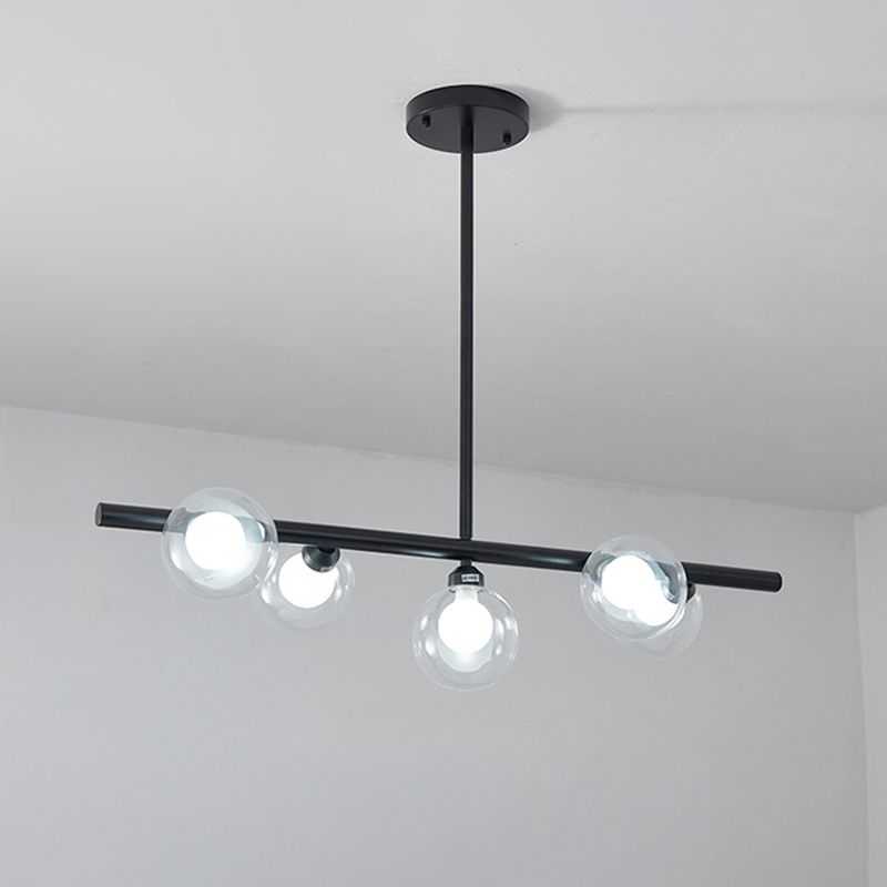 Mid-Century Modern Pendant Light, Glass Shades