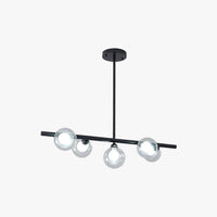 Mid-Century Modern Pendant Light, Glass Shades