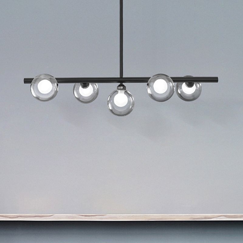 Mid-Century Modern Pendant Light, Glass Shades