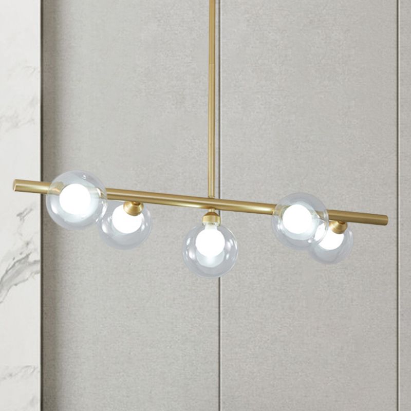 Mid-Century Modern Pendant Light, Glass Shades