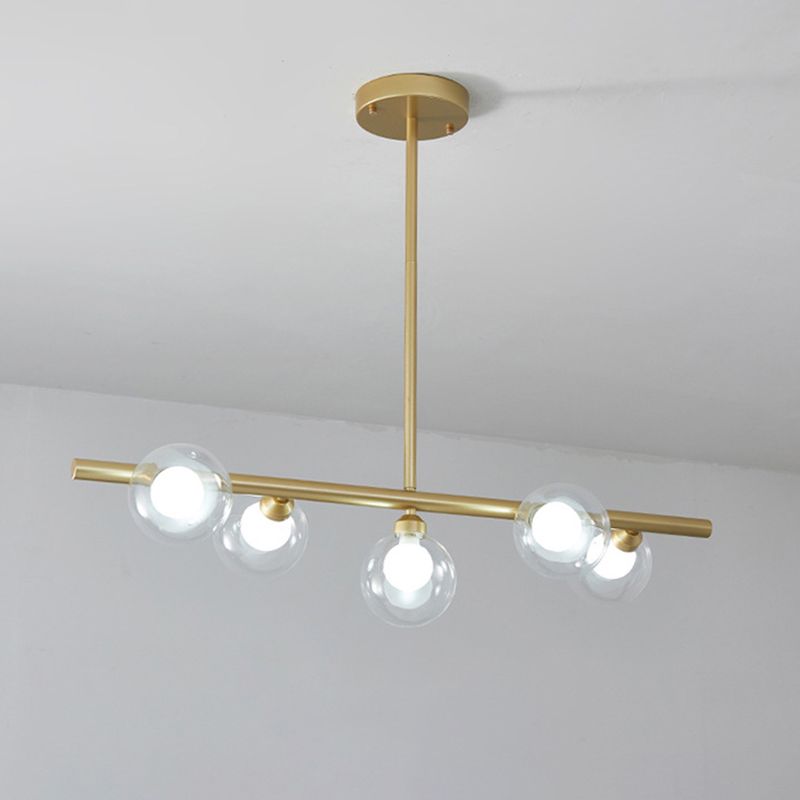 Mid-Century Modern Pendant Light, Glass Shades