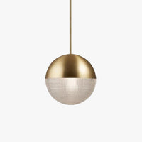 Mid-Century Pendant Light – Gold & Glass Accent