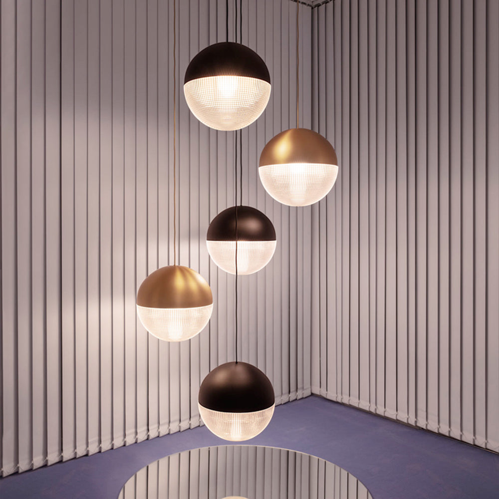 Mid-Century Pendant Light – Gold & Glass Accent