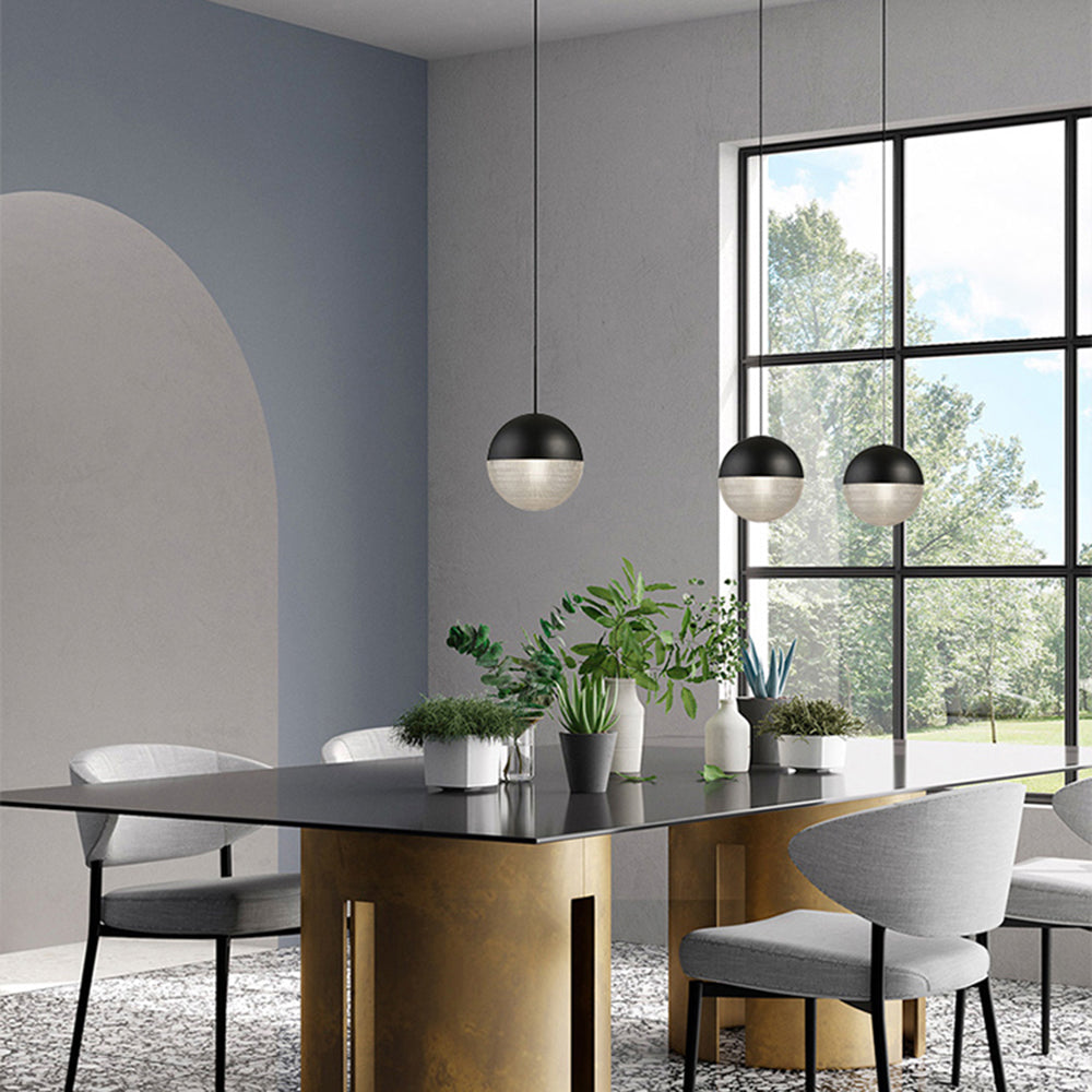 Mid-Century Pendant Light – Gold & Glass Accent