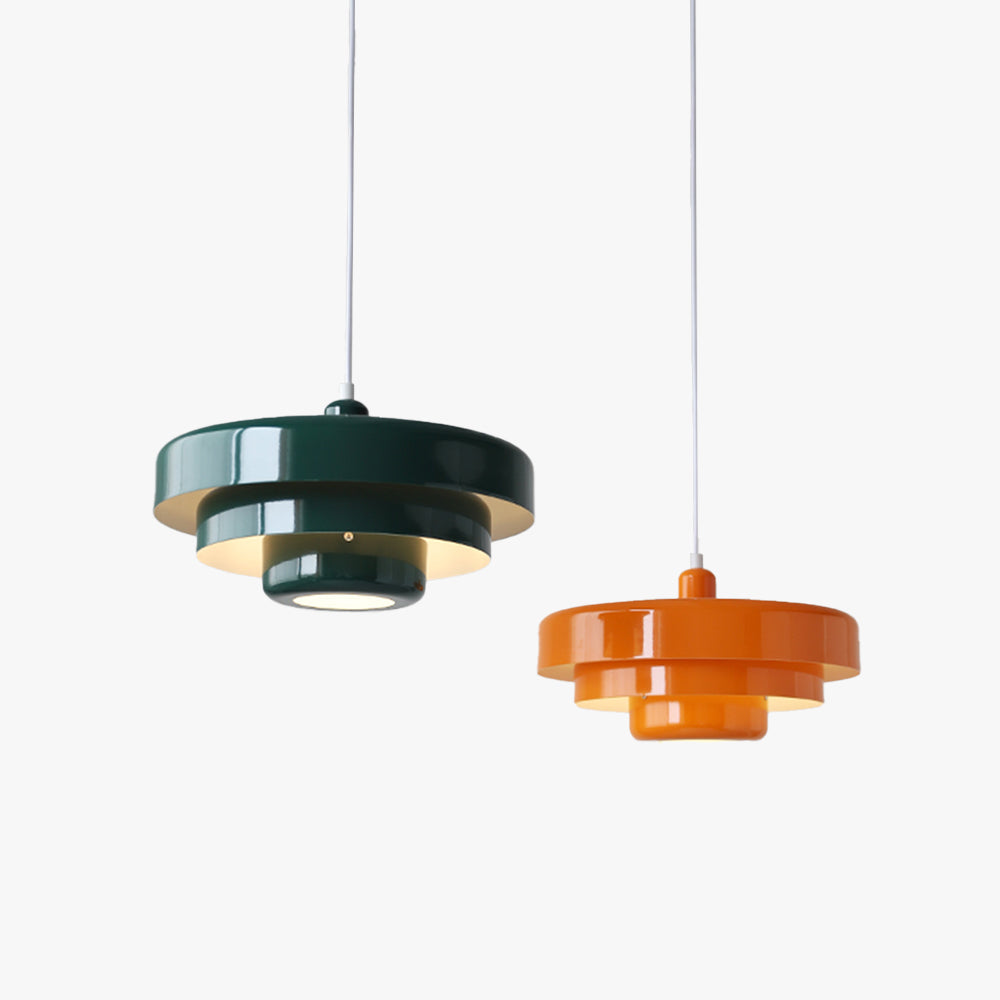Mid-Century Pendant Light – Retro Stacked Shades